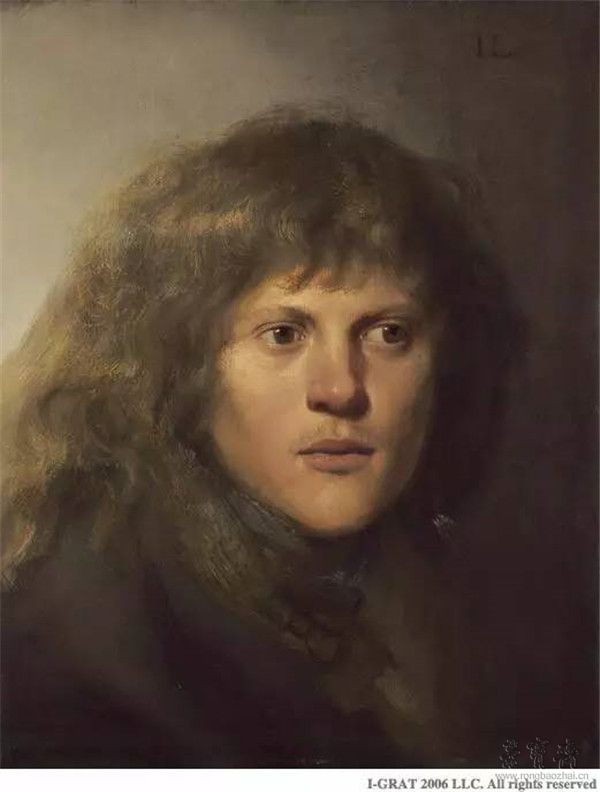 　扬•利文斯《自画像》（Self-Portrait），约1629-1630年，木板油画，42×37厘米
